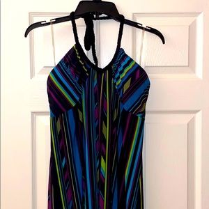 Striped, Halter-Maxi Dress